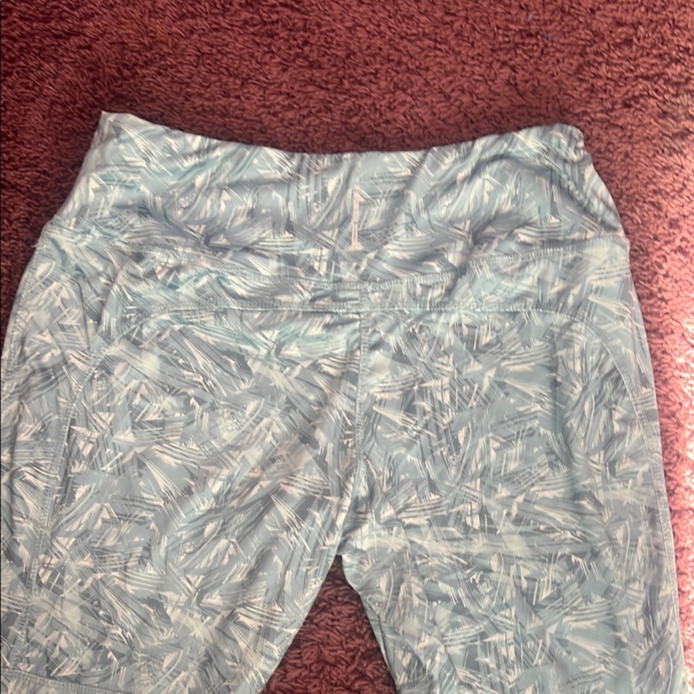 Blue Patterned Leggings